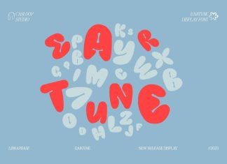 Eartune Display Typeface Font preview image 1