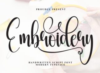 Embroidery Font preview image 1