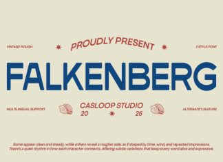 Falkenberg – Vintage Rough Display Font preview image 1