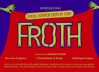 Froth – Halloween Horror Font preview image 1