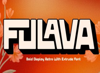 Fulava – Retro Bold Extrude Logo Font preview image 1