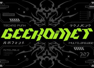 Geekomet Techno Punk Display Font preview image 1