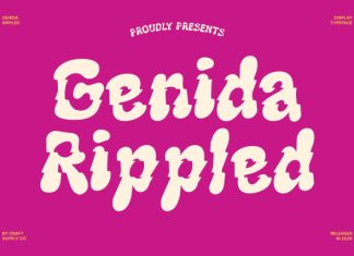 Genida Rippled Font preview image 1