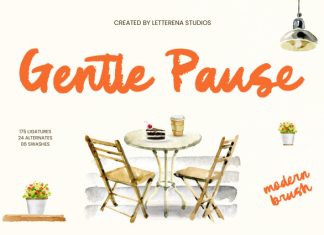 Gentle Pause – Modern Brush Font preview image 1