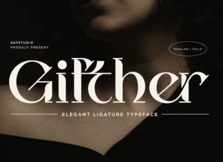 Gifther – Luxury Ligature Serif Font preview image 1