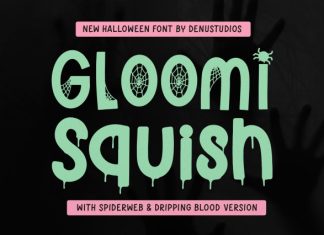 Gloomi Squish New Halloween Font preview image 1