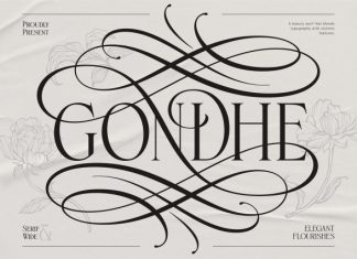 Gondhe – Elegant Serif with Swashes Font preview image 1