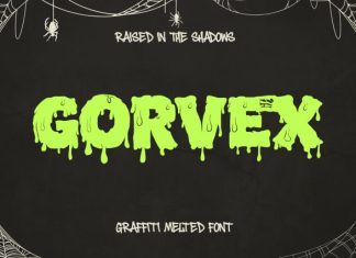 Gorvex – Melting Halloween Graffiti Font preview image 1