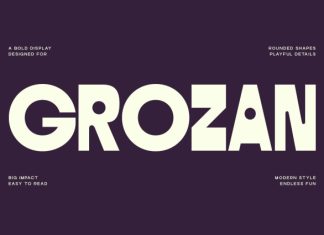 Grozan – Bold Playful Display Typeface Font preview image 1
