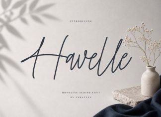 Havelle – Monoline Handwriting Font preview image 1