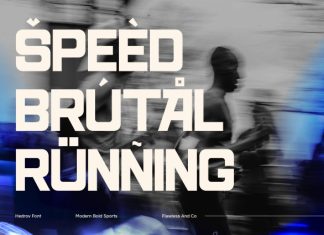 Hedrov – Bold Sports Display Font preview image 3