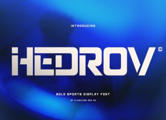Hedrov – Bold Sports Display Font preview image 1