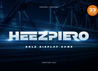 Heezpiero – Bold Display Sans Font preview image 1