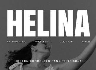Helina – Modern Condensed Sans Serif Font preview image 1