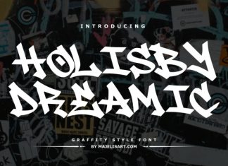Holisby Dreamic – Graffiti Style Font preview image 1