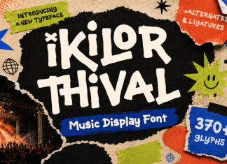 Ikilor Thival – Music Display Font preview image 1