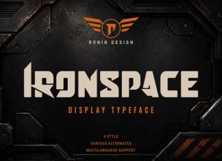 Ironspace – Display Typeface Font preview image 1