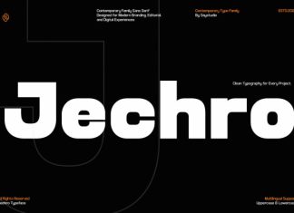 Jechro – Modern Geometric Family Font preview image 1