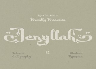 Jenyllah – Islamic Calligraphy Font preview image 1