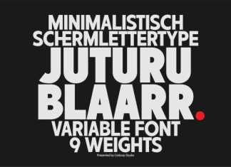 Juturu Blaarr – Clean Geometric Font preview image 3