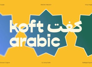 Koft Arabic – Modern Funky Arabic Font preview image 1