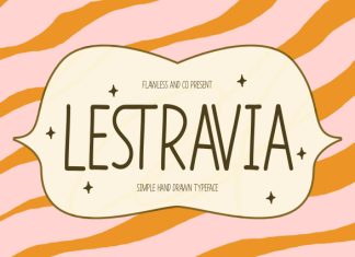 Lestravia – Simple Hand Drawn Font preview image 1