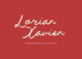 Lorian Xavien – Handbrushed Script Font preview image 1
