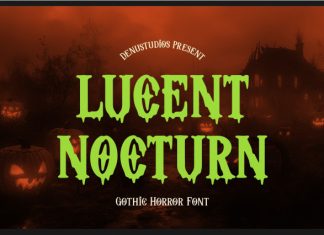 Lucent Nocturn Gothic Horror Font preview image 1