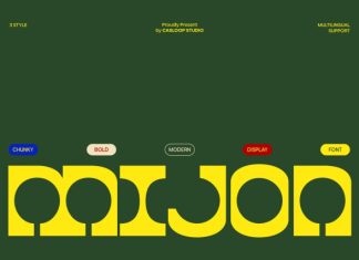 MIJON | Chunky Modern Display Font preview image 1