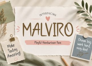 Malviro – Playful Handwritten Font preview image 1