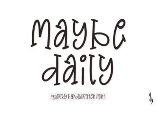 Maybe Daily Font preview image 1