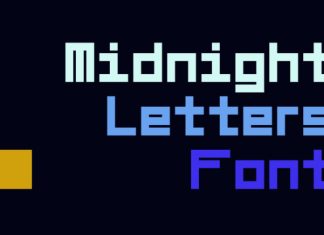 Midnight Letters Font preview image 1