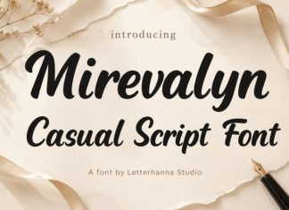 Mirevalyn Casual Script Font preview image 1