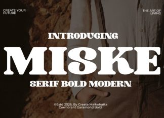 Miske – Modern Bold Serif Font preview image 1