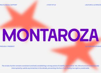 Montaroza – Rough Texture Geometric Font preview image 1