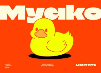 Myako – Bold Inktrap Font preview image 1