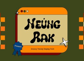 Neung Rak Display Typeface Font preview image 1