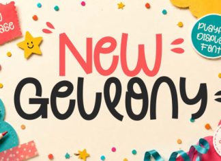 New Gellony – Cheerful Display Font preview image 1