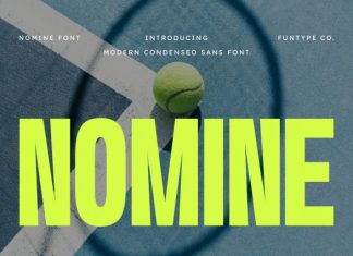 Nomine – Modern Condensed Sans Serif Font preview image 1