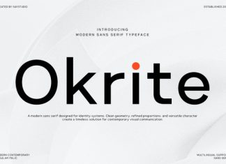 Okrite – Modern Geometric Sans Serif Font preview image 1