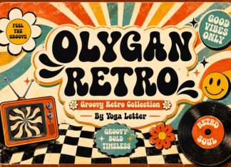 Olygan Retro Font preview image 1
