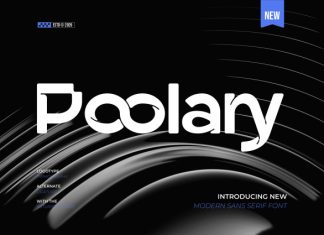 Poolary || Modern Futuristic Display Font preview image 1