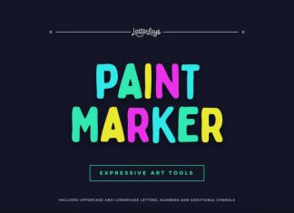 Paint Marker Font preview image 1