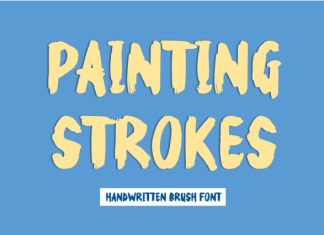 Painting Strokes Font preview image 1