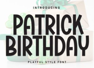 Patrick Birthday Font preview image 1