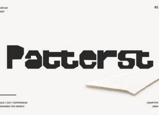 Patterst – PaperCut Display Font preview image 1