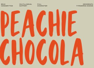 Peachie Chocola – Handwritten Font preview image 1