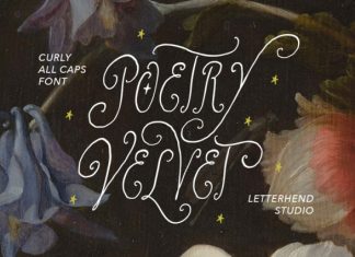 Poetry Velvet Curly Display Font preview image 1