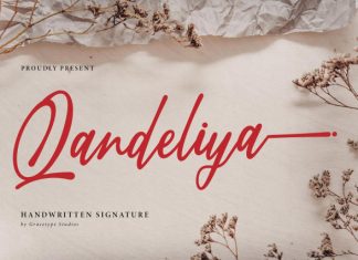 Qandeliya Handwritten Signature Font preview image 1