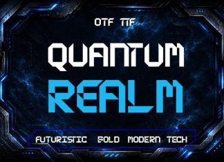 QuantumRealm – Futuristic Gaming Font preview image 1